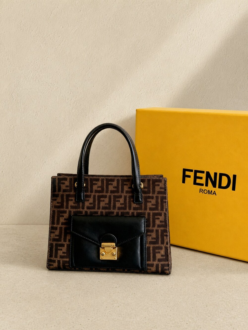 Flip Lock Coated Canvas Carryall Tote | Fendi Vintage Zucca
